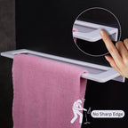 ASIATIQUE Semi Ceramic Towel Rack NX-506 | Wall Mounted Bathroom Towel Holder | Modern Towel Bar Rack | 22 Inch