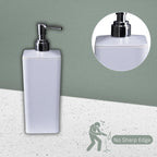 ASIATIQUE Semi Ceramic Square Dispenser NX-509 (400ml) | Premium Soap & Lotion Dispenser | Bathroom Countertop Liquid Soap Pump | 400ml