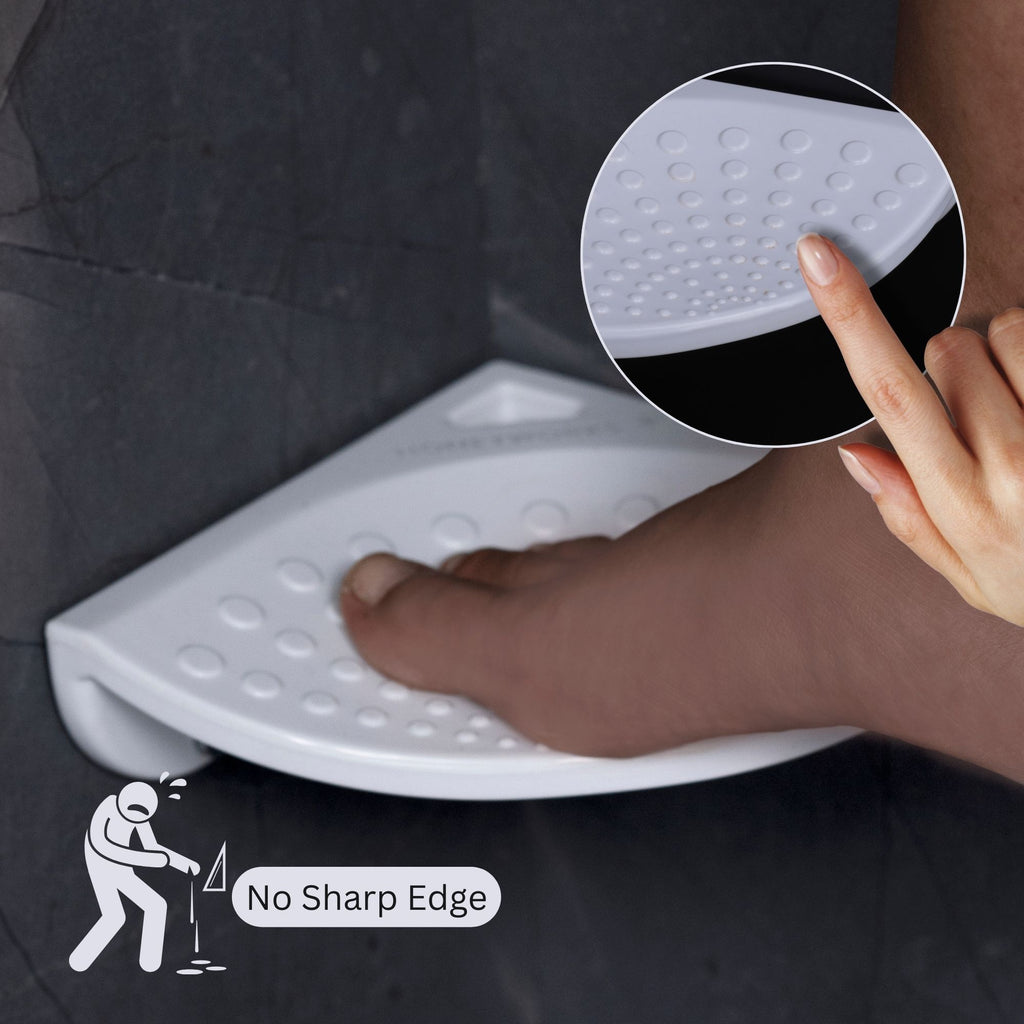 ASIATIQUE Semi Ceramic Smart Corner Foot Rest Bathroom Shaving Foot Support | NX-515