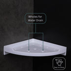 ASIATIQUE Semi Ceramic 12 Inch Corner Stand Bathroom Corner Storage Shelf | NX-514