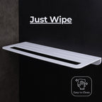 ASIATIQUE Semi Ceramic Towel Shelf NX-504 | Wall Mounted Bathroom Towel Shelf Rack | Modern Storage Shelf | 21.96 Inch