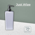 ASIATIQUE Semi Ceramic Square Dispenser NX-509 (400ml) | Premium Soap & Lotion Dispenser | Bathroom Countertop Liquid Soap Pump | 400ml