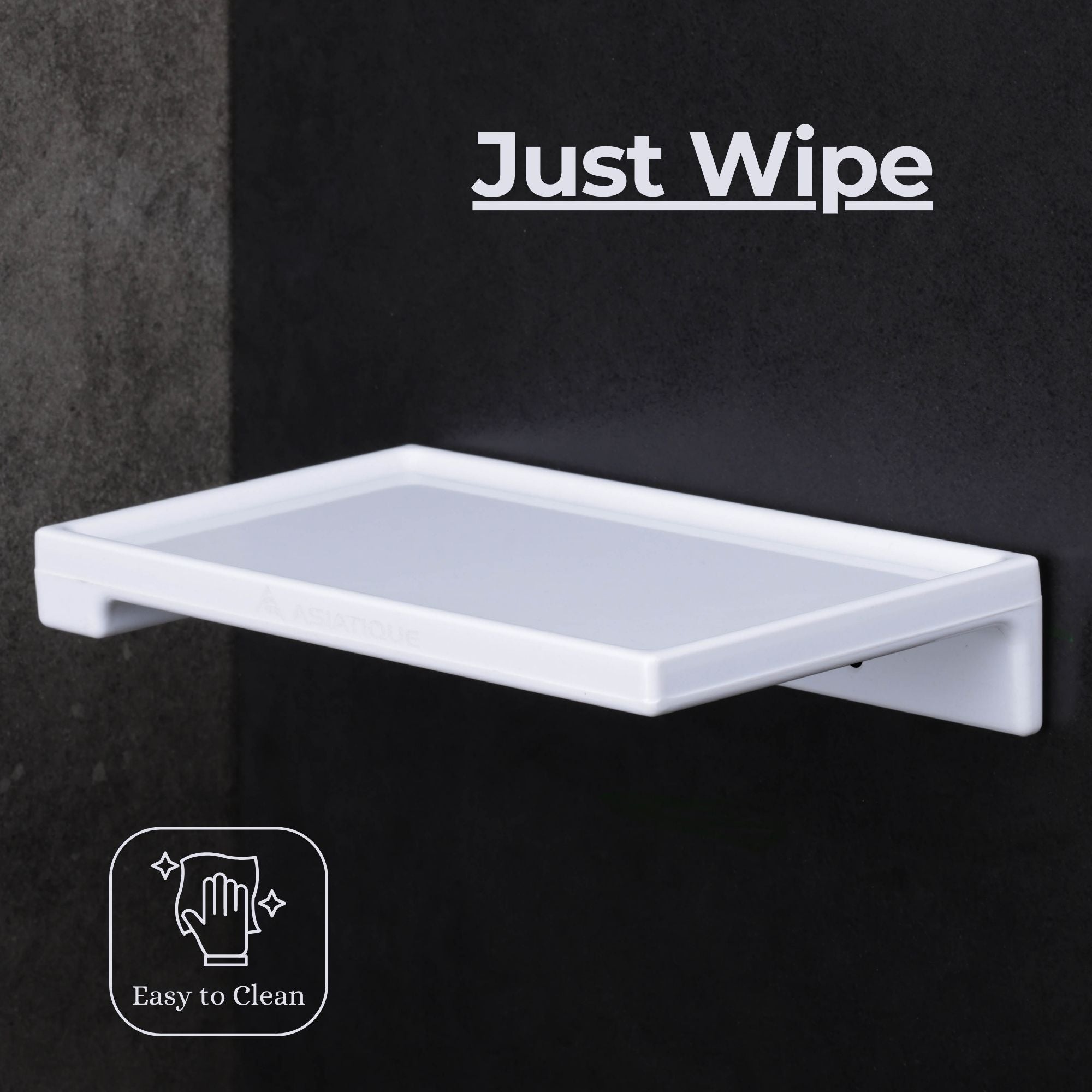 ASIATIQUE Semi Ceramic Smart Mobile Holder NX-511 | Wall Mounted Bathroom Mobile Shelf | Waterproof Phone Stand | 7.92 Inch