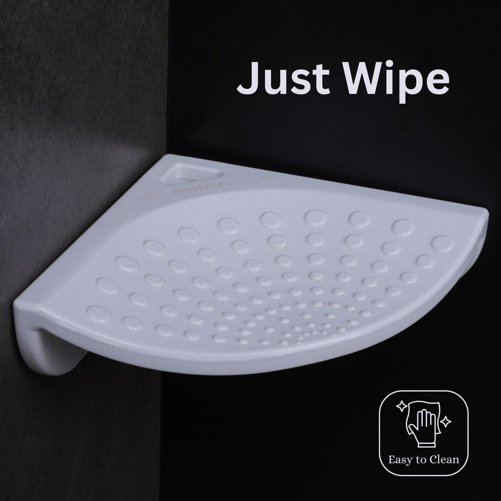 ASIATIQUE Semi Ceramic Smart Corner Foot Rest Bathroom Shaving Foot Support | NX-515