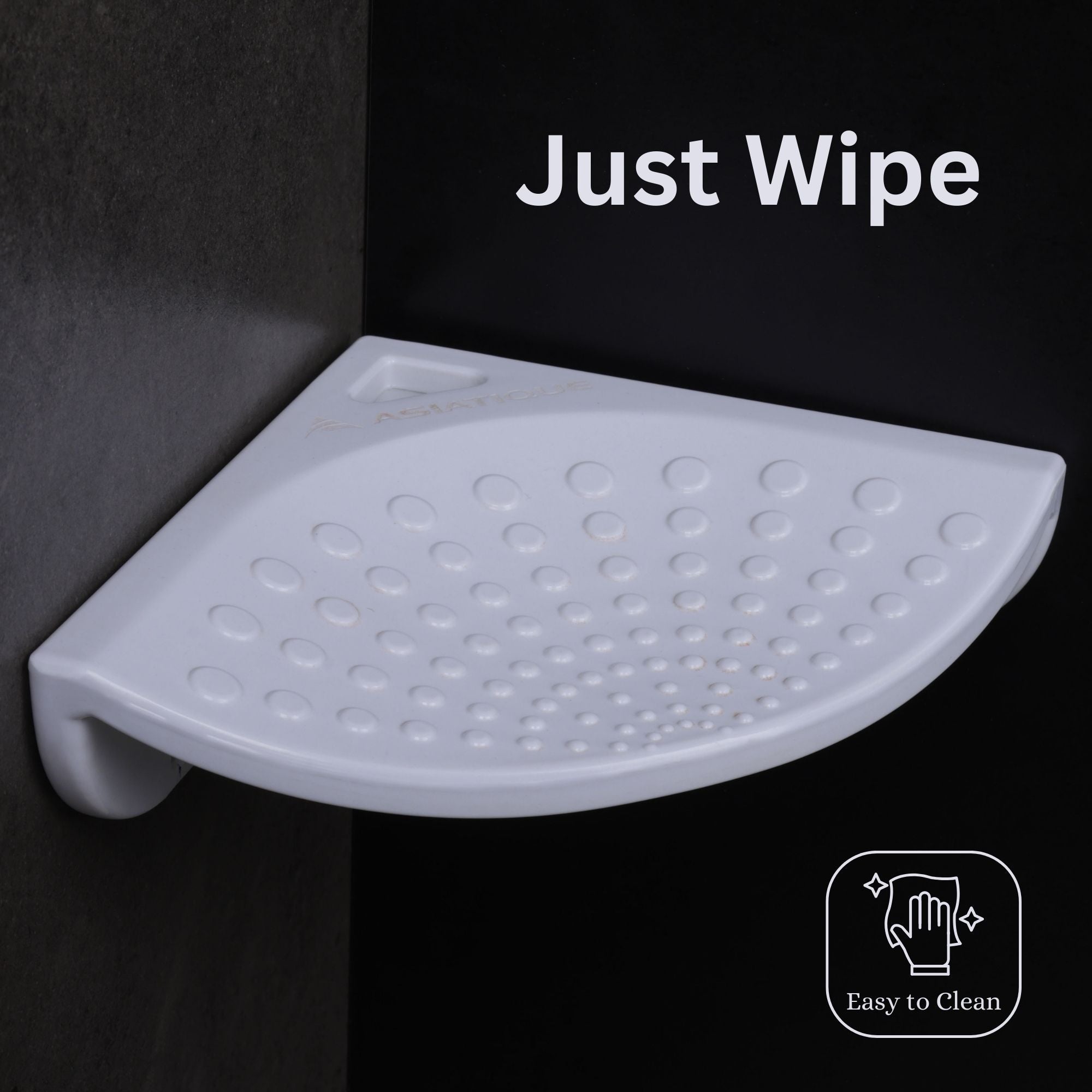 ASIATIQUE Semi Ceramic Smart Corner Foot Rest Bathroom Shaving Foot Support | NX-515