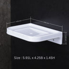 ASIATIQUE Semi Ceramic Soap Stand NX-501 | Wall Mounted Bathroom Soap Holder & Soap Dish | Modern Bathroom Accessory