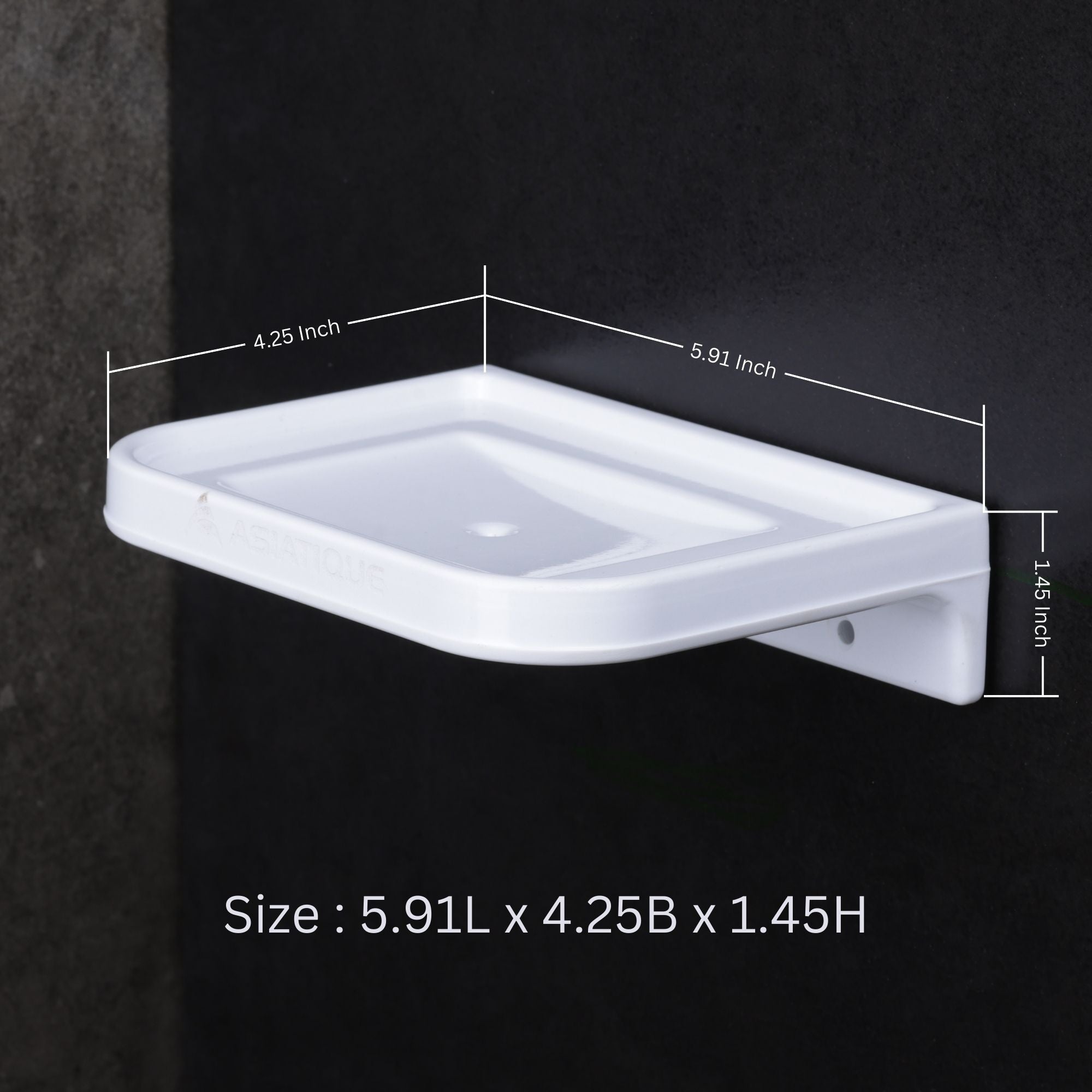 ASIATIQUE Semi Ceramic Soap Stand NX-501 | Wall Mounted Bathroom Soap Holder & Soap Dish | Modern Bathroom Accessory