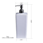 ASIATIQUE Semi Ceramic Square Dispenser NX-509 (400ml) | Premium Soap & Lotion Dispenser | Bathroom Countertop Liquid Soap Pump | 400ml
