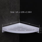 ASIATIQUE Semi Ceramic 12 Inch Corner Stand Bathroom Corner Storage Shelf | NX-514