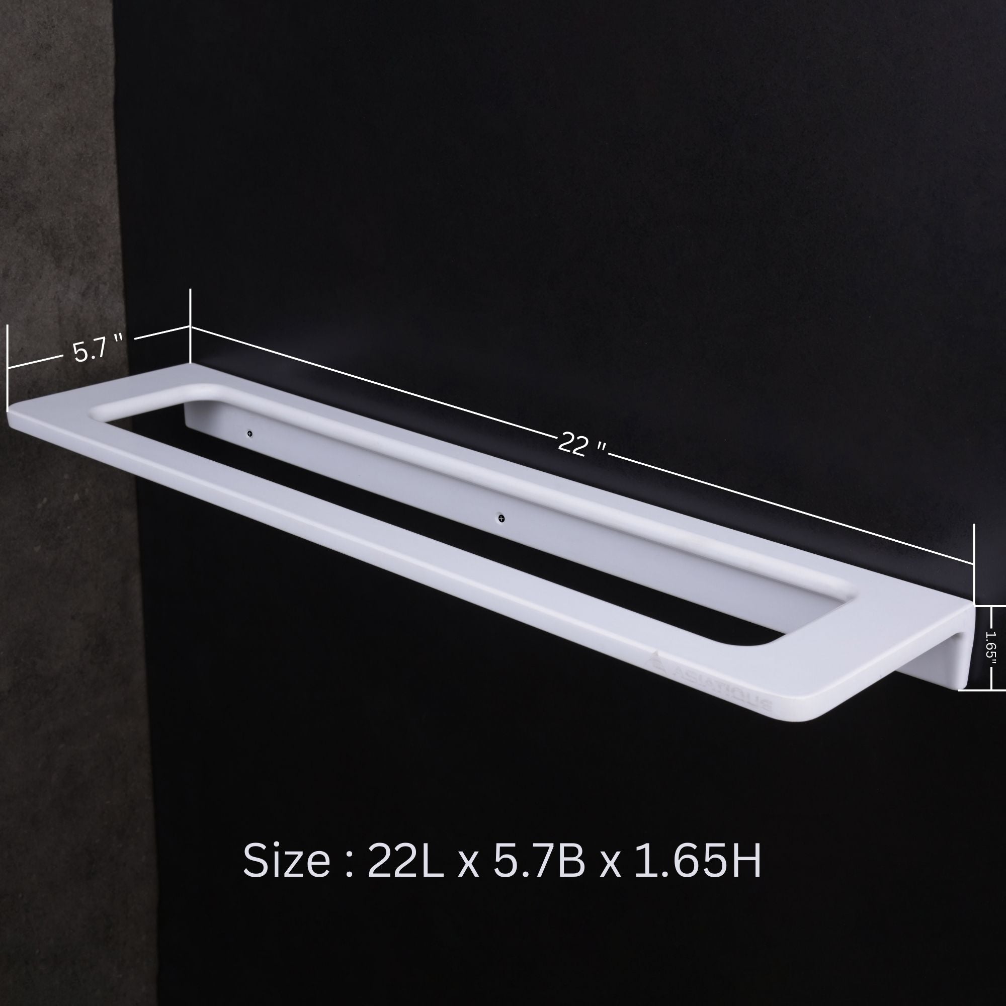ASIATIQUE Semi Ceramic Towel Rack NX-506 | Wall Mounted Bathroom Towel Holder | Modern Towel Bar Rack | 22 Inch