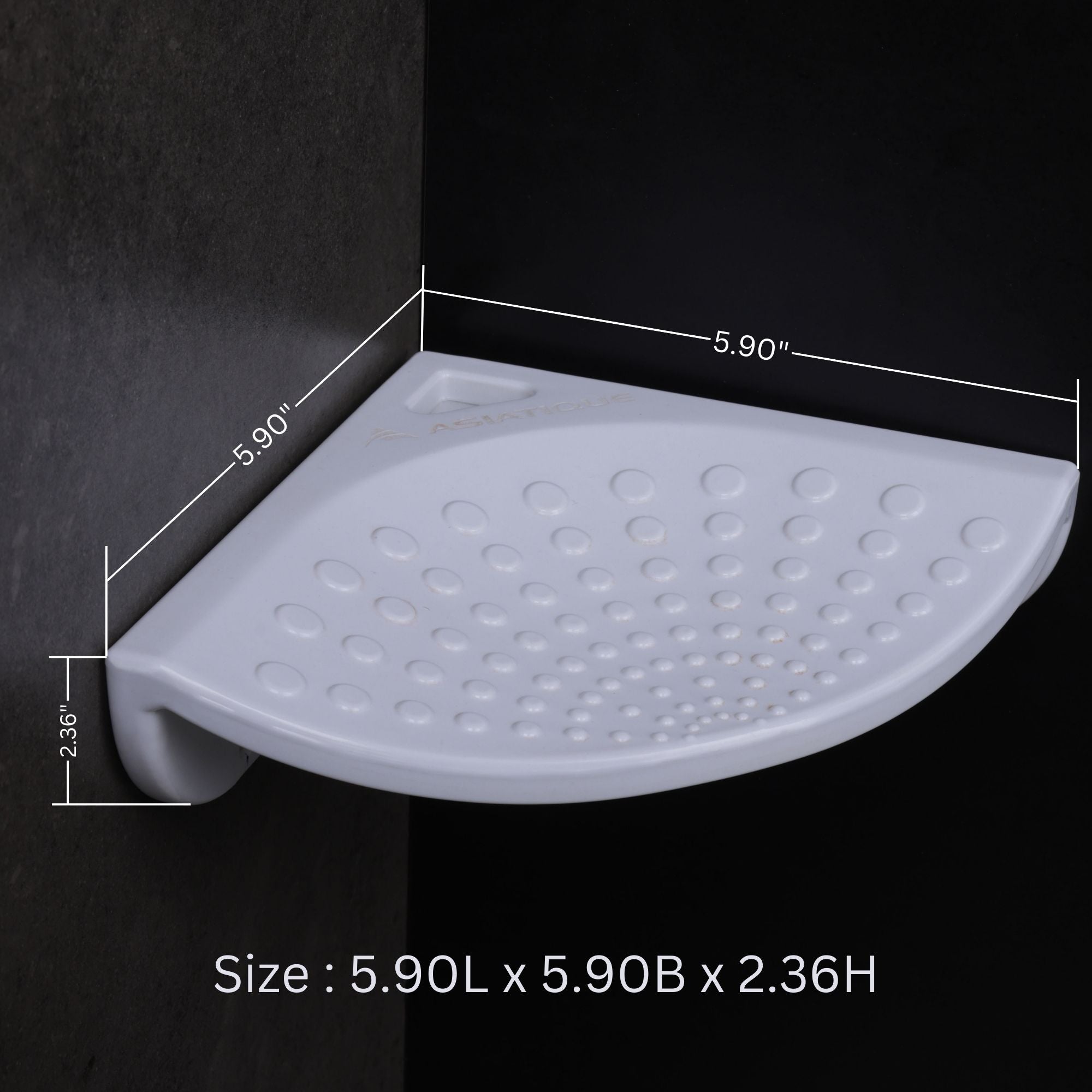 ASIATIQUE Semi Ceramic Smart Corner Foot Rest Bathroom Shaving Foot Support | NX-515