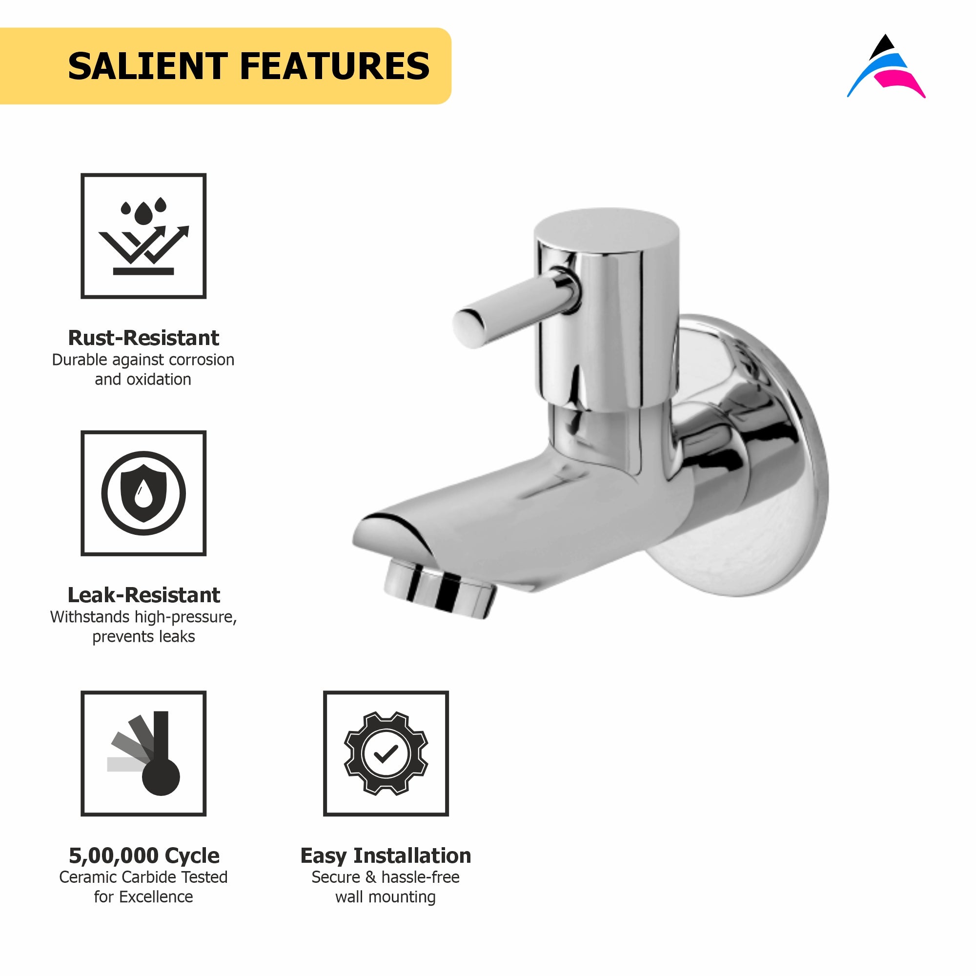 Asiatique Bib Cock  With Wall Flange   (A-003), Antique Series Premium Faucets & Sink Mixers
