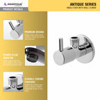 Asiatique Angle Cock With Wall  Flange   (A-005), Antique Series Premium Faucets & Sink Mixers