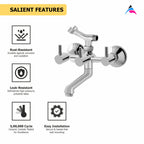 Asiatique Wall Mixer Telephonic With Crutch ARR of  shower (A-016), Antique Series Premium Faucets & Sink Mixers