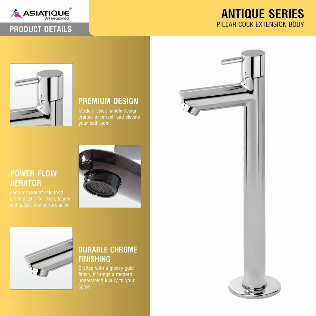 Asiatique Pillar Cock Extension Body   (A-023), Antique Series Premium Faucets & Sink Mixers