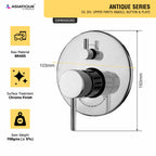 Asiatique S/L Div. Upper Parts Handle Button & Plate  (A-024), Antique Series Premium Faucets & Sink Mixers