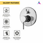 Asiatique S/L Div. Upper Parts Handle Button & Plate  (A-024), Antique Series Premium Faucets & Sink Mixers