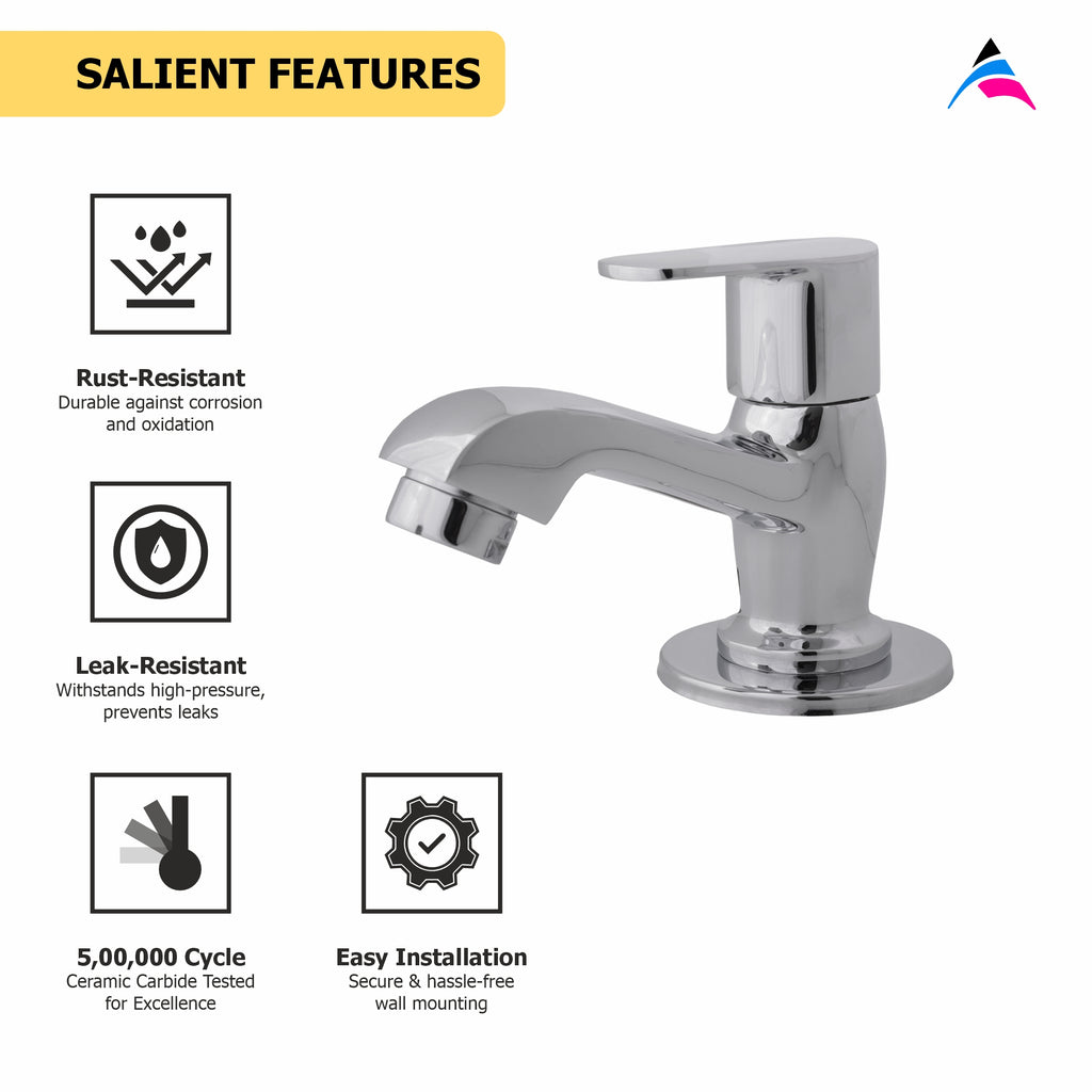 Asiatique Pillar Cock (AS-000), Aster Series Bathroom & Kitchen Faucets | Premium Modern Tap Collection