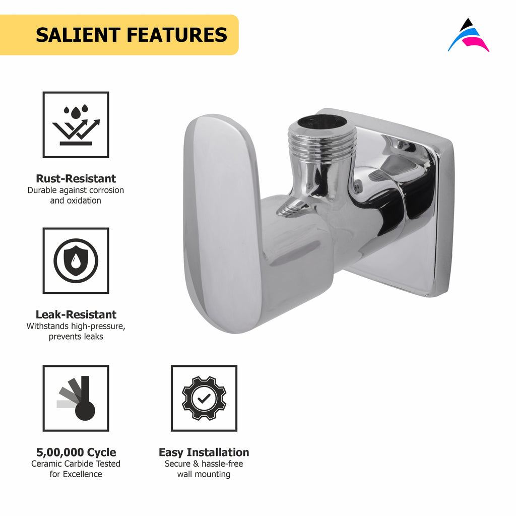Asiatique Angle Cock With Flange (AS-005), Aster Series Bathroom & Kitchen Faucets | Premium Modern Tap Collection
