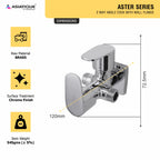 Asiatique 2 Way Angle Cock With Flange (AS-005TW), Aster Series Bathroom & Kitchen Faucets | Premium Modern Tap Collection