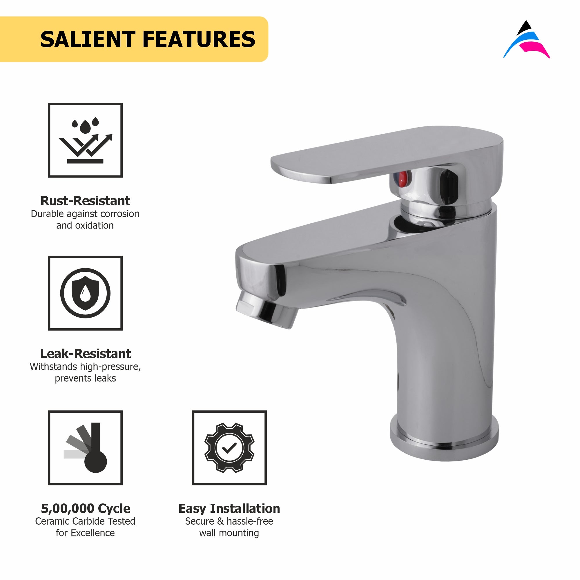 Asiatique S/L Basin Mixer Braided Hoses (AS-009), Aster Series Bathroom & Kitchen Faucets | Premium Modern Tap Collection