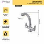 Asiatique C/H Basin Mixer With Casted Spout (AS-011), Aster Series Bathroom & Kitchen Faucets | Premium Modern Tap Collection