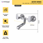 Asiatique Wall Mixer Non-Tele. Wall Mounted (AS-014), Aster Series Bathroom & Kitchen Faucets | Premium Modern Tap Collection