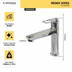 Asiatique Pillar Cock (B-000), Bronze Series Premium Brass Faucet Collection, Chrome Basin Mixers, Pillar Cocks, Sink Mixers & Bathroom Tap