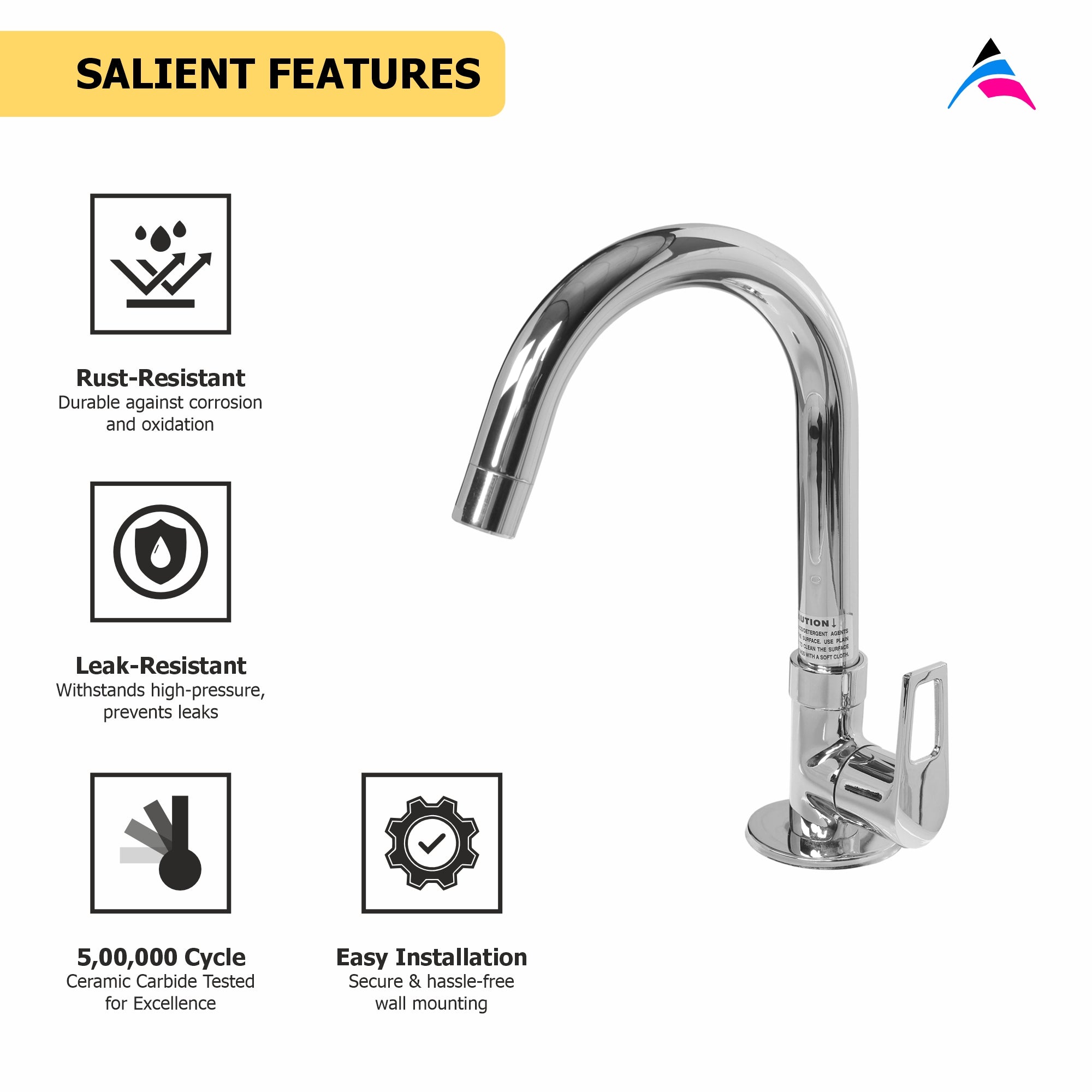 Asiatique Pillar Cock With Swivel ‘J’ Spout (B-002), Bronze Series Premium Brass Faucet Collection, Chrome Basin Mixers, Pillar Cocks, Sink Mixers & Bathroom Taps