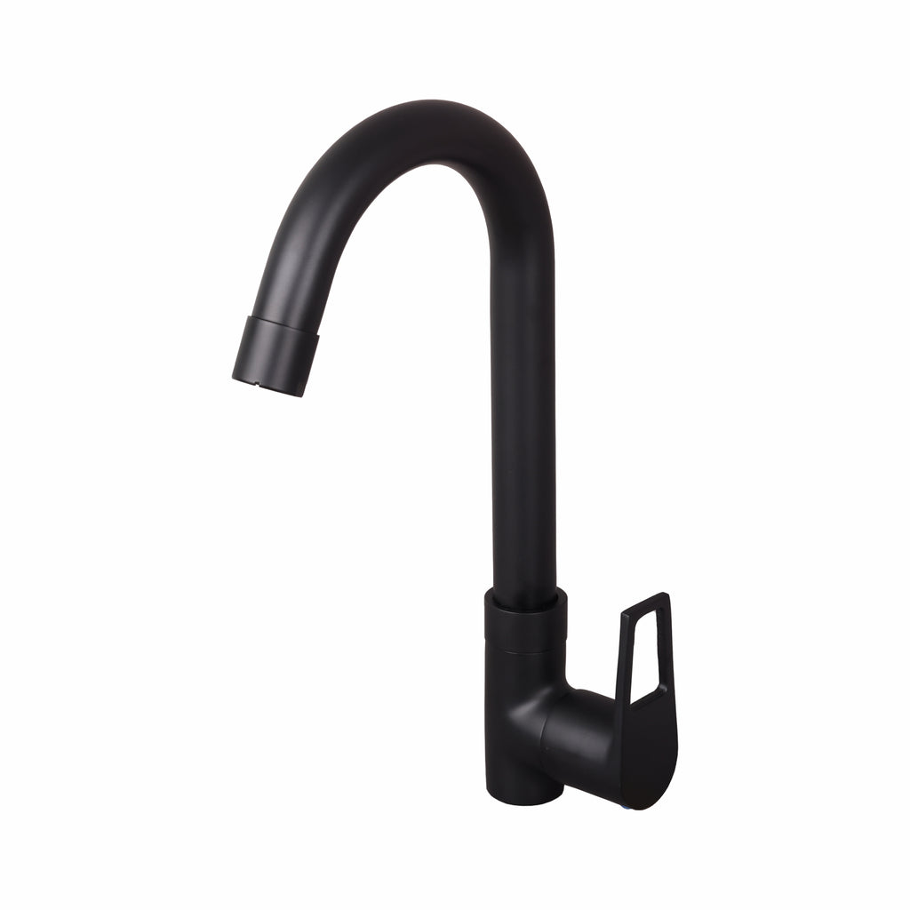 Asiatique Pillar Cock With Swivel ‘J’ Spout (BB-002 M), Bronze Brush Black Series Bathroom & Kitchen Faucets