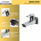 Asiatique Bib Cock With Wall Flange (B-003), Bronze Series Premium Brass Faucet Collection, Chrome Basin Mixers, Pillar Cocks, Sink Mixers & Bathroom Tap
