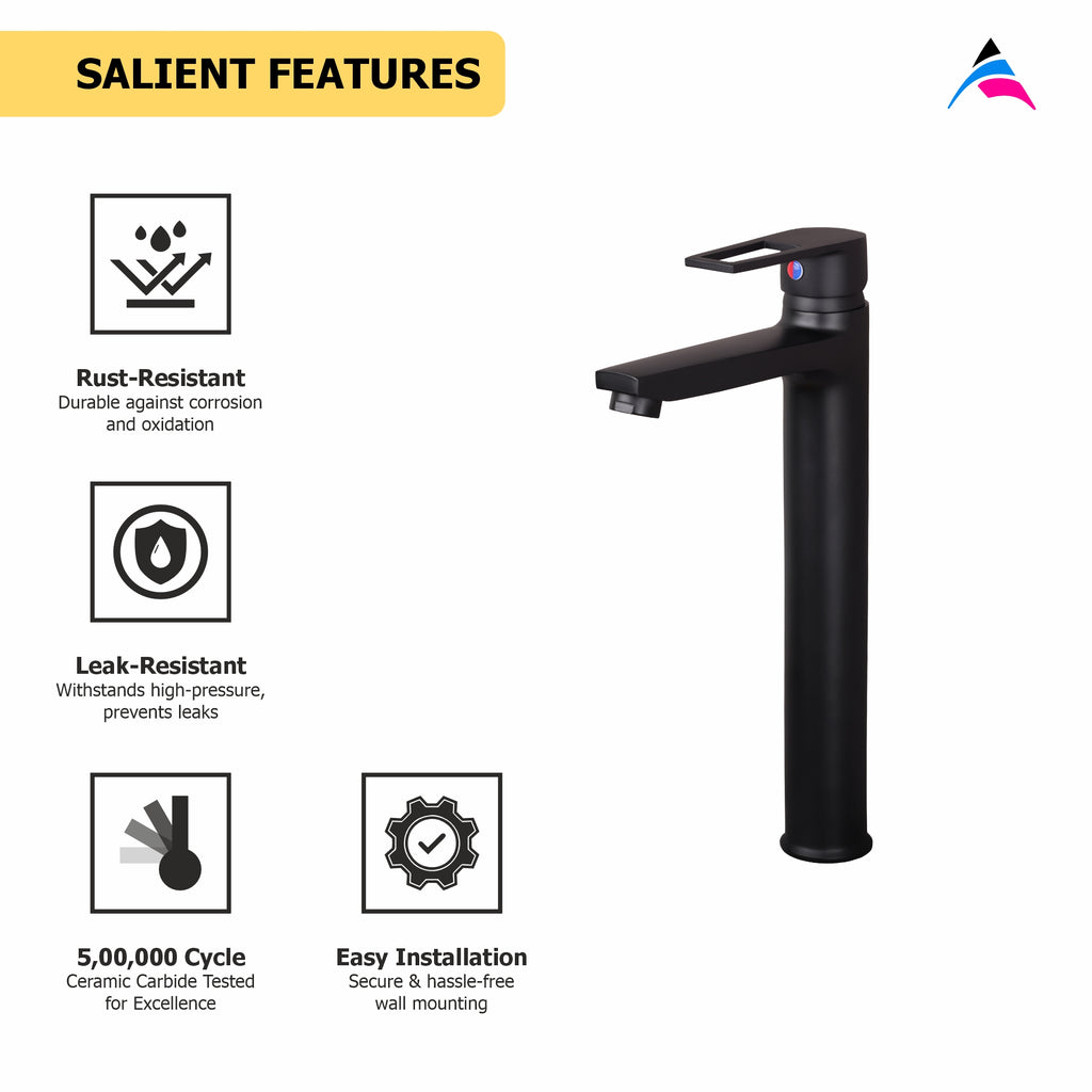 Asiatique S/L Basin Mixer With Extended Body With Braided Hoses (BB-009EX M), Bronze Brush Black Series Bathroom & Kitchen Faucets