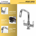 Asiatique C/H Basin Mixer With Extended Swivel Spout (B-011EX), Bronze Series Premium Brass Faucet Collection, Chrome Basin Mixers, Pillar Cocks, Sink Mixers & Bathroom Taps
