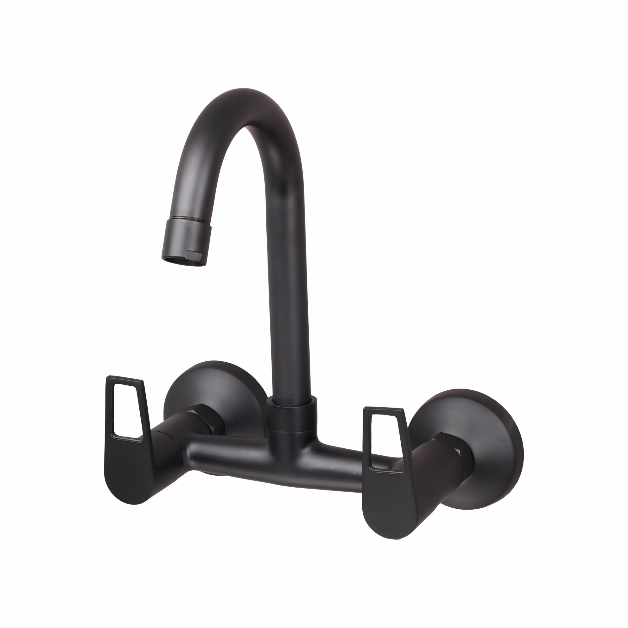 Asiatique Sink Mixer With Swivel ‘J’ Spout Wall Mounted (BB-013 M), Bronze Brush Black Series Bathroom & Kitchen Faucets