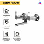 Asiatique Wall Mixer Non-Telephonic Wall Mounted (B-014), Bronze Series Premium Brass Faucet Collection, Chrome Basin Mixers, Pillar Cocks, Sink Mixers & Bathroom Taps