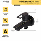 Asiatique S/L 2 in 1 Bib Cock With Wall Flange (BB-015 S/L M), Bronze Brush Black Series Bathroom & Kitchen Faucets