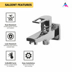 Asiatique S/L 2 in 1 Bib Cock With Wall Flange (B-015 S/L), Bronze Series Premium Brass Faucet Collection, Chrome Basin Mixers, Pillar Cocks, Sink Mixers & Bathroom Taps