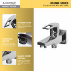 Asiatique S/L 2 in 1 Bib Cock With Wall Flange (B-015 S/L), Bronze Series Premium Brass Faucet Collection, Chrome Basin Mixers, Pillar Cocks, Sink Mixers & Bathroom Taps