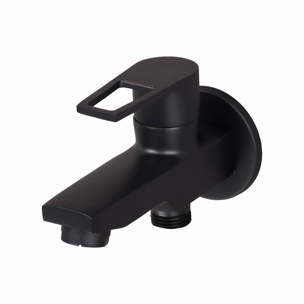 Asiatique S/L 2 in 1 Bib Cock With Wall Flange (BB-015 S/L M), Bronze Brush Black Series Bathroom & Kitchen Faucets