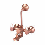 Asiatique 3 in 1 Wall Mixer With Pro. For Tele. Shower & O/H Shower (BRG-018 M), Button & Plate, Bronze Brush Rose Gold Series Bathroom & Kitchen Faucets