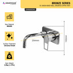 Asiatique S/L Basin Mixer Wall Mounted Upper Part (B-019U), Bronze Series Premium Brass Faucet Collection, Chrome Basin Mixers, Pillar Cocks, Sink Mixers & Bathroom Taps