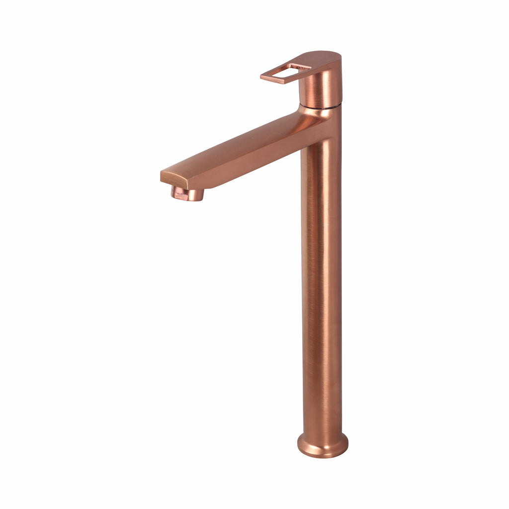 Asiatique Pillar Cock With Extension Body (BRG-023 M), Button & Plate, Bronze Brush Rose Gold Series Bathroom & Kitchen Faucets