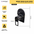Asiatique S/L Div. Upper Parts Handle, Button & Plate (BB-024 M), Bronze Brush Black Series Bathroom & Kitchen Faucets