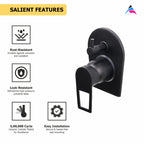 Asiatique S/L Div. Upper Parts Handle, Button & Plate (BB-024 M), Bronze Brush Black Series Bathroom & Kitchen Faucets