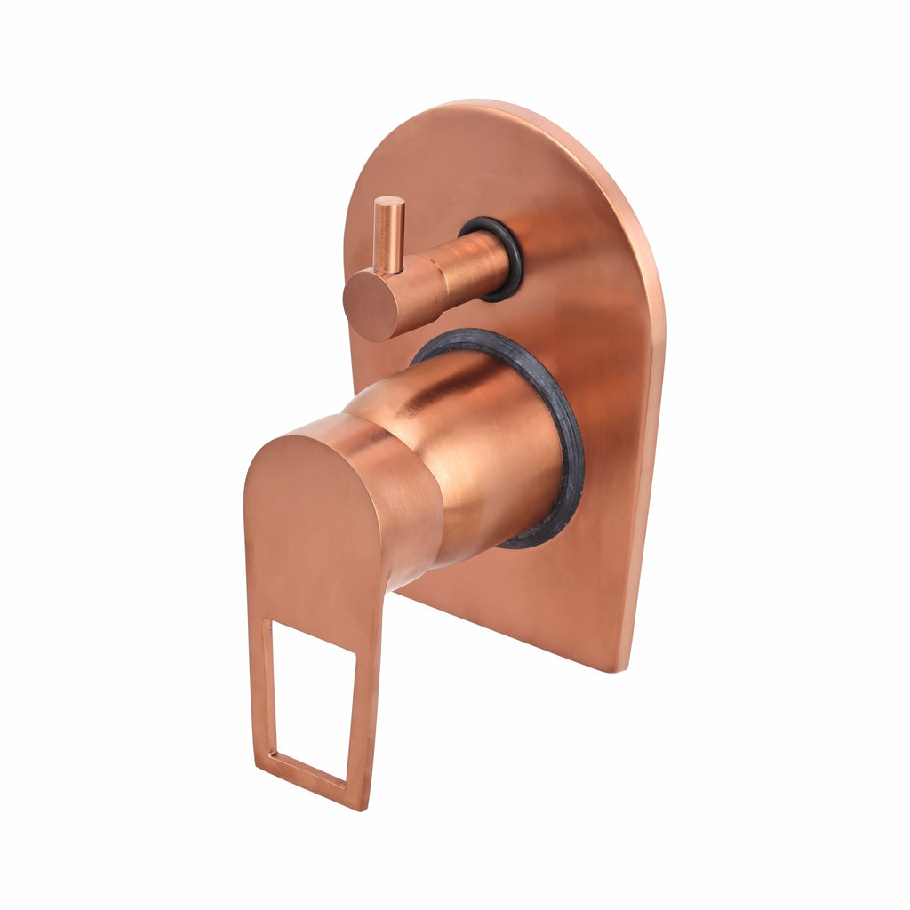 Asiatique S/L Div. Upper Parts Handle (BRG-024 M), Button & Plate, Bronze Brush Rose Gold Series Bathroom & Kitchen Faucets