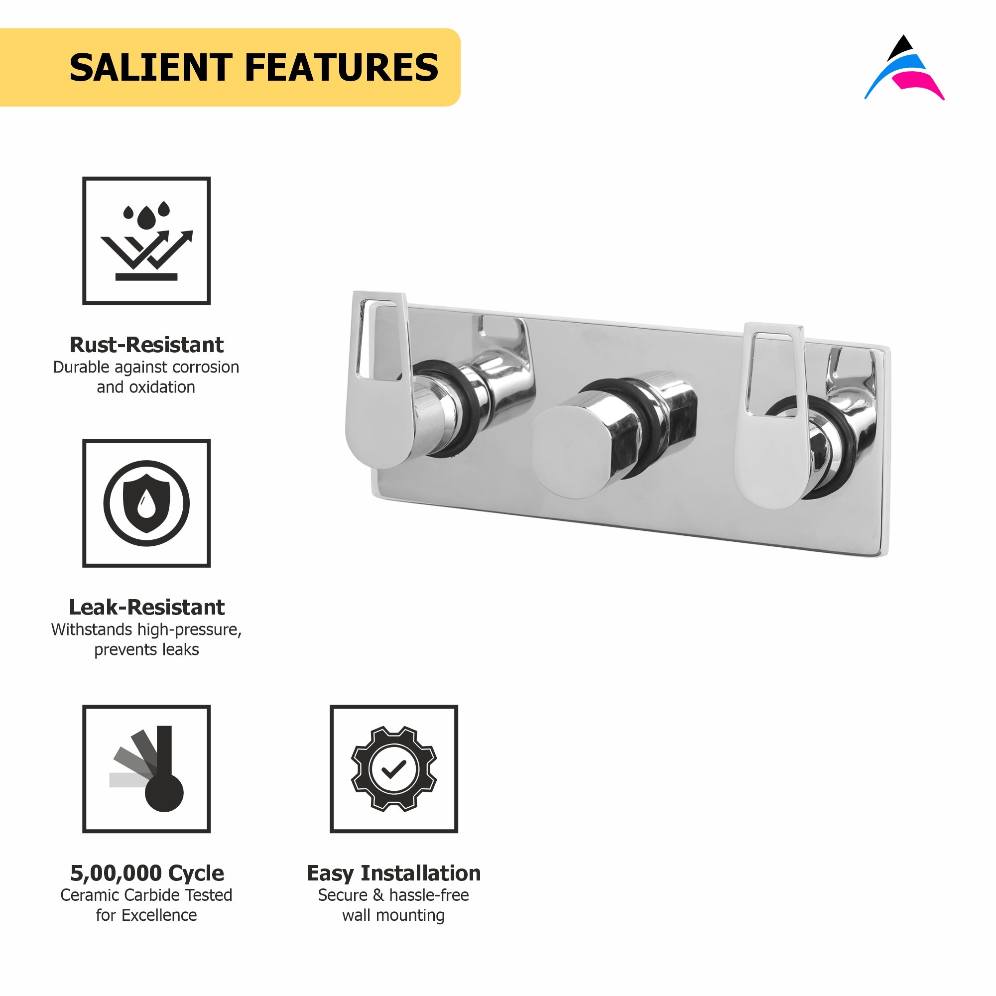 Asiatique Con. Wall Mixer Upper Part (B-029U), Bronze Series Premium Brass Faucet Collection, Chrome Basin Mixers, Pillar Cocks, Sink Mixers & Bathroom Taps