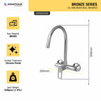 Asiatique S/L Basin Mixer Table Mounted (B-031), Bronze Series Premium Brass Faucet Collection, Chrome Basin Mixers, Pillar Cocks, Sink Mixers & Bathroom Taps