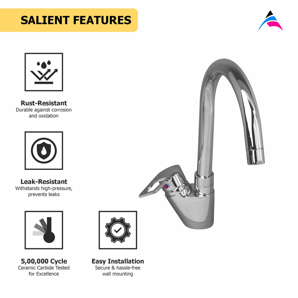 Asiatique S/L Basin Mixer Table Mounted (B-032), Bronze Series Premium Brass Faucet Collection, Chrome Basin Mixers, Pillar Cocks, Sink Mixers & Bathroom Taps