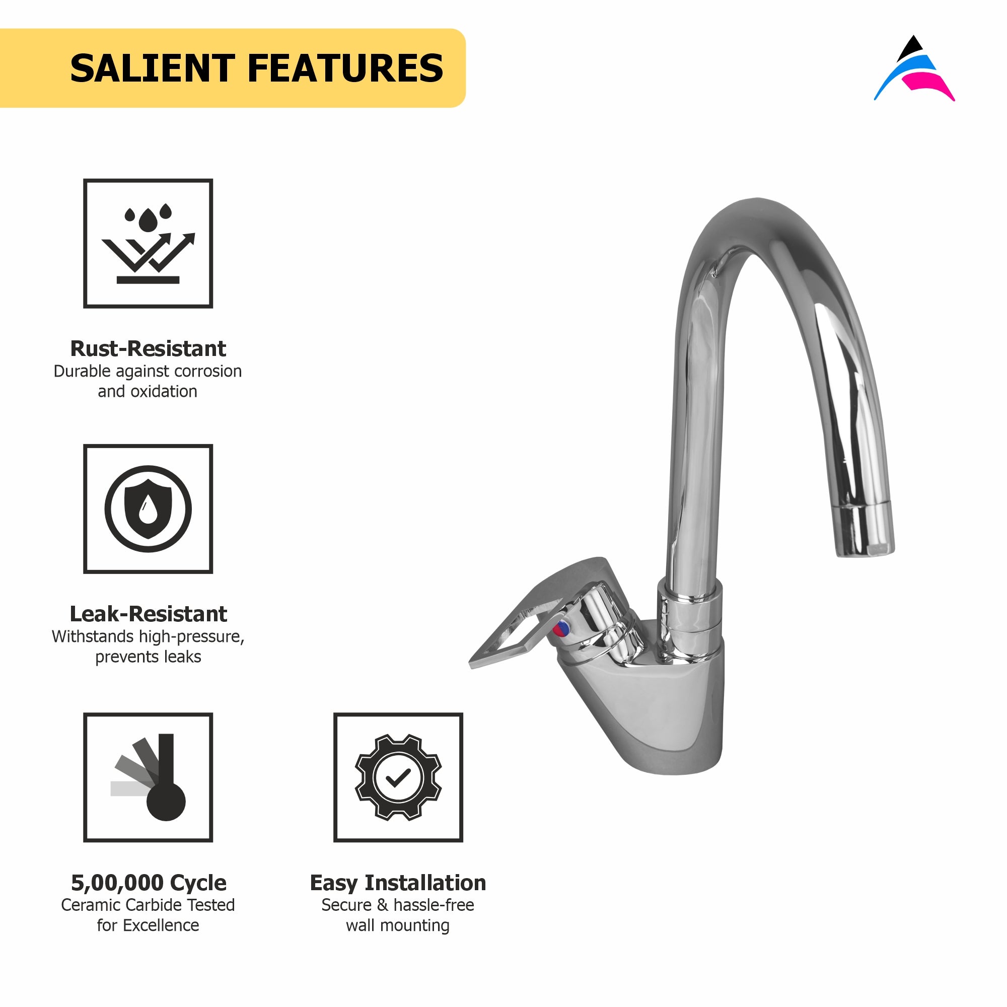 Asiatique S/L Basin Mixer Table Mounted (B-032), Bronze Series Premium Brass Faucet Collection, Chrome Basin Mixers, Pillar Cocks, Sink Mixers & Bathroom Taps