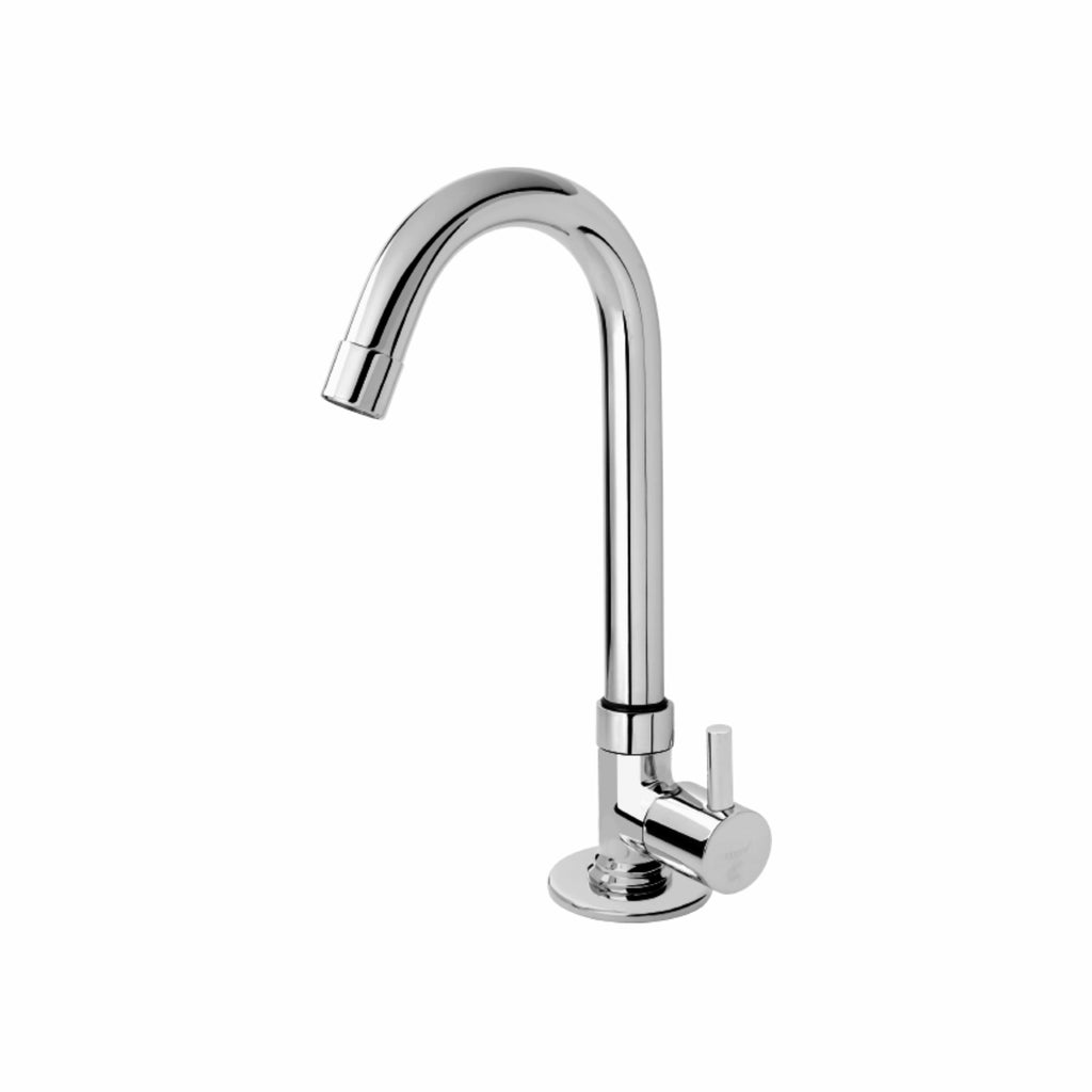 Asiatique Pillar Cock With Swivel 'J' Spout (A-002), Antique Series Premium Faucets & Sink Mixers